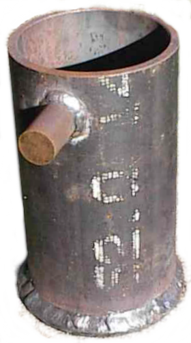 Home Made Steel Crucible from thick wall steel tube.