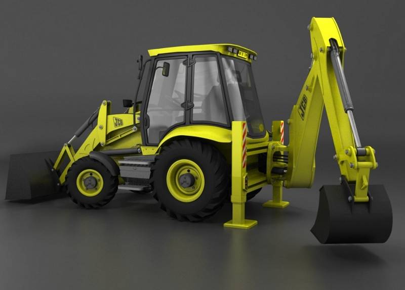 The Final Render of the Excavator Model