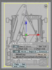 Rear View of Excavator as reference image