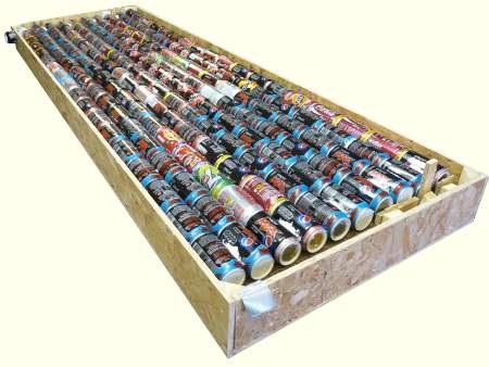 Array of drinks cans
