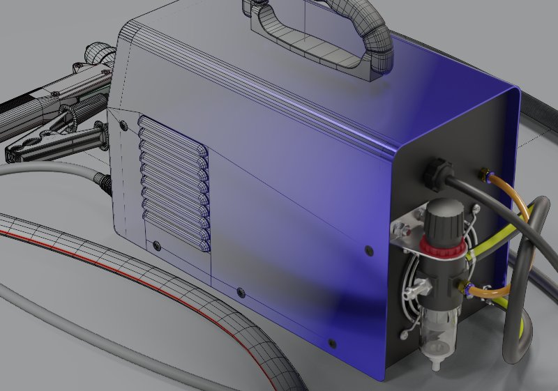 Free Blender 2.9 detailed video tutorial course. Plasma Cutter Model